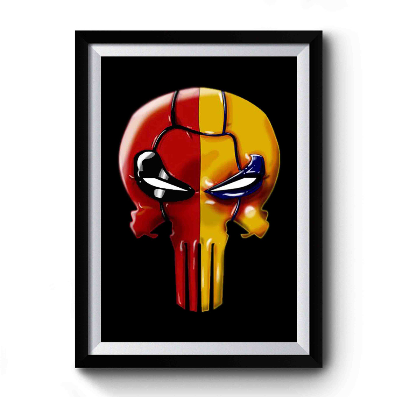 Deadpool Deathstroke Head Fusion Premium Poster